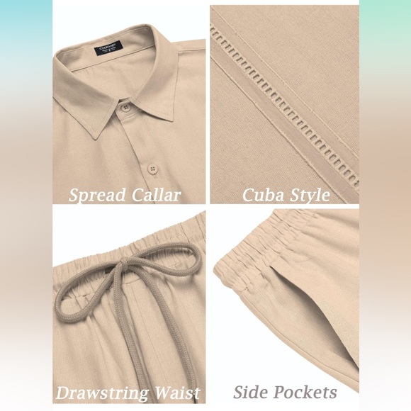 Cuban style men’s 2 piece set - Picture 3 of 9